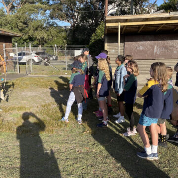 Archery lessons for the Scouts