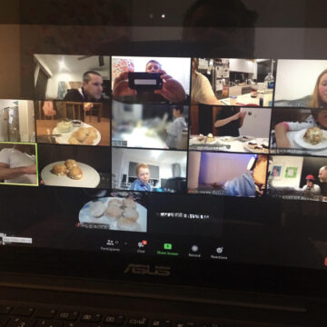 Scout baking night via Zoom