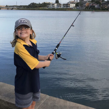 Fishing at Narrabeen Lake with Cubs