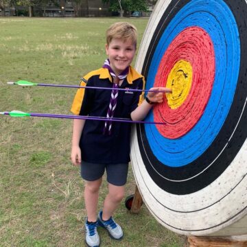 Hitting the target at Cubs Archery