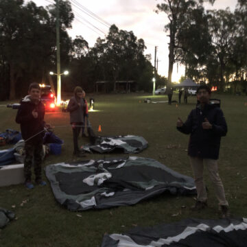 Scouts putting up their own tents at Scout Rally