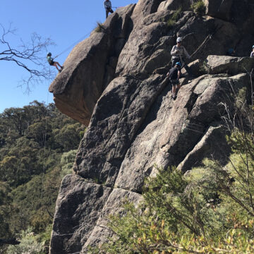 Abseiling at Lake Jindabyne