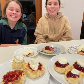 Scout baking night via Zoom