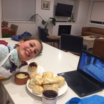 Scout baking night via Zoom