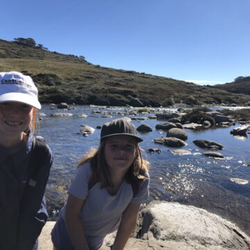 Scout and cubs hiking the Snowy Mountains