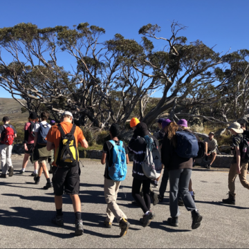 Venturers walking in the Snowy Mountains